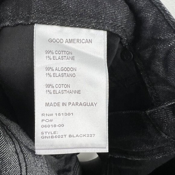 GOOD AMERICAN Good 90s Bermuda Shorts, Black227, Raw Hem Cut Offs, Size 6, NWT! - Picture 9 of 9